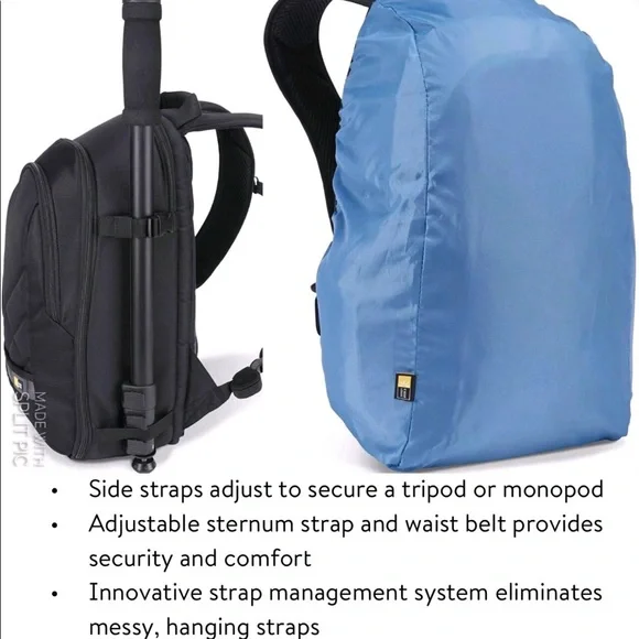 NEW CASE LOGIC Backpack Gray for DSLR Camera & iPad (CPL-108) - Picture 7 of 16